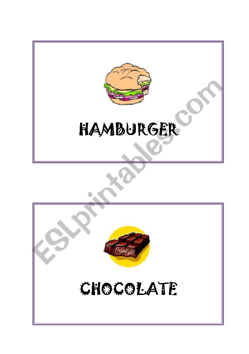 Food Flashcards, part 2 worksheet