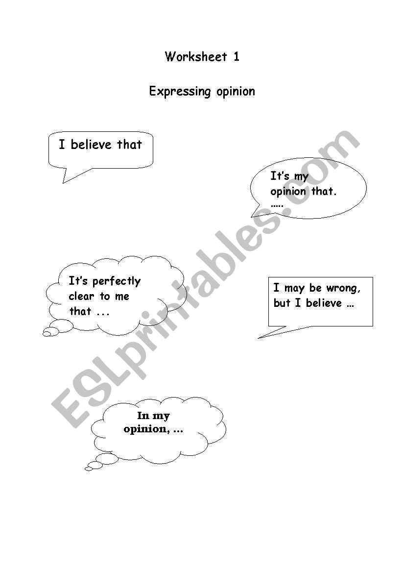 discussion expression worksheet