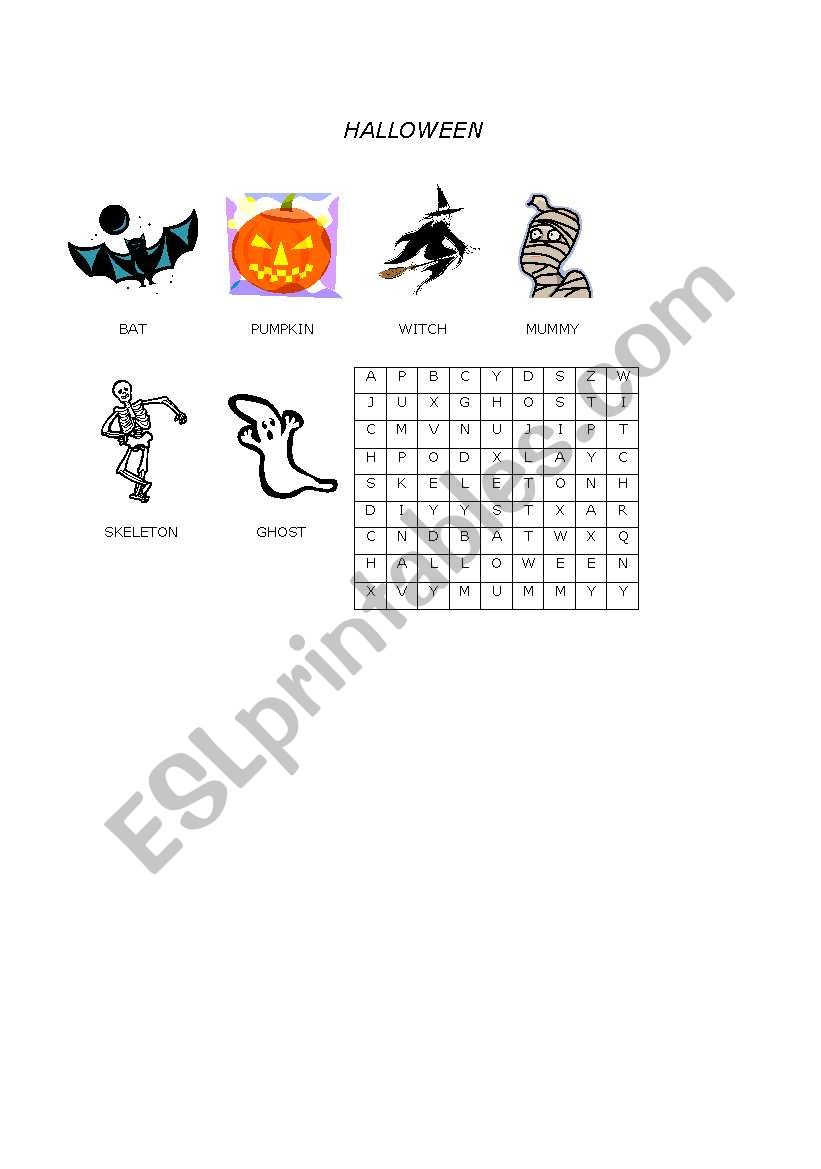 Halloween worksheet