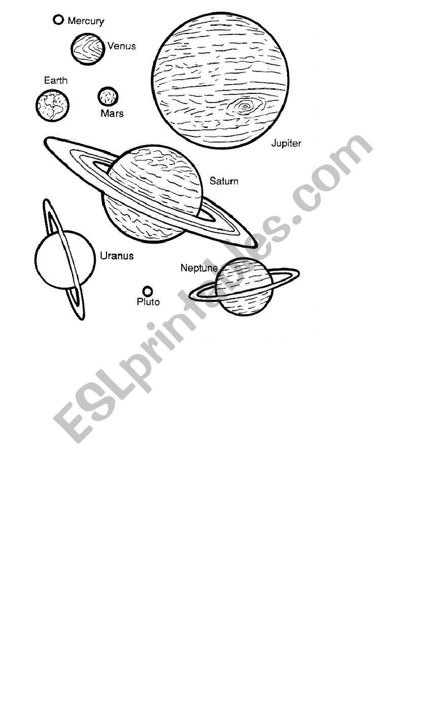 solar system worksheet