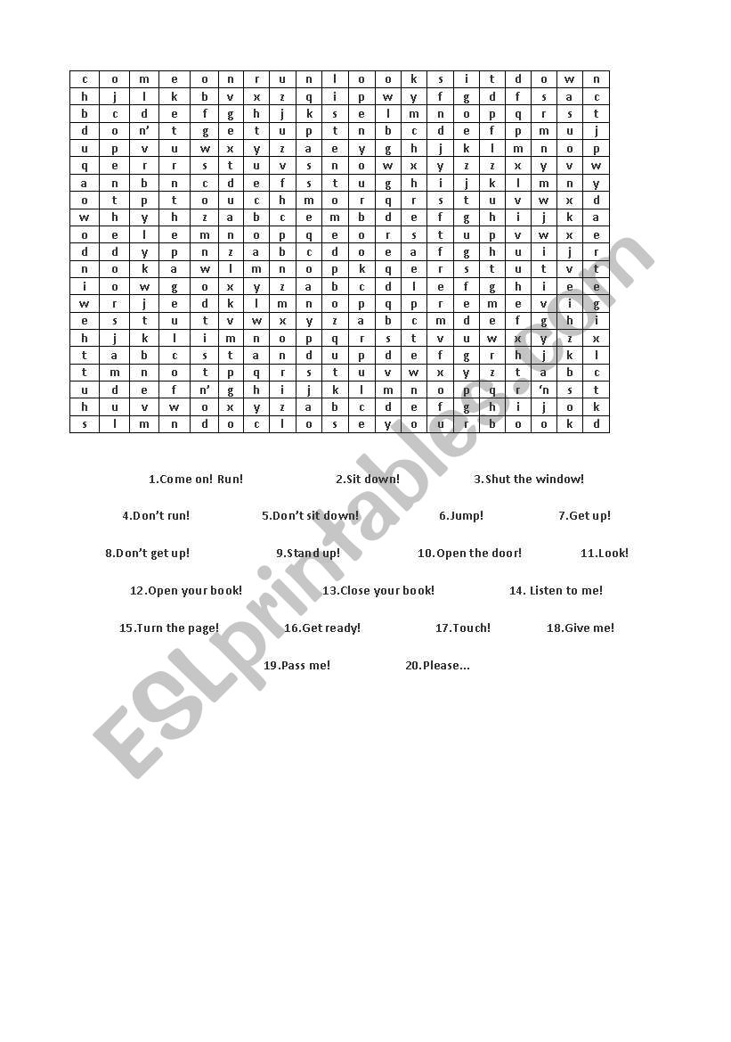  imperative crossword puzzle worksheet