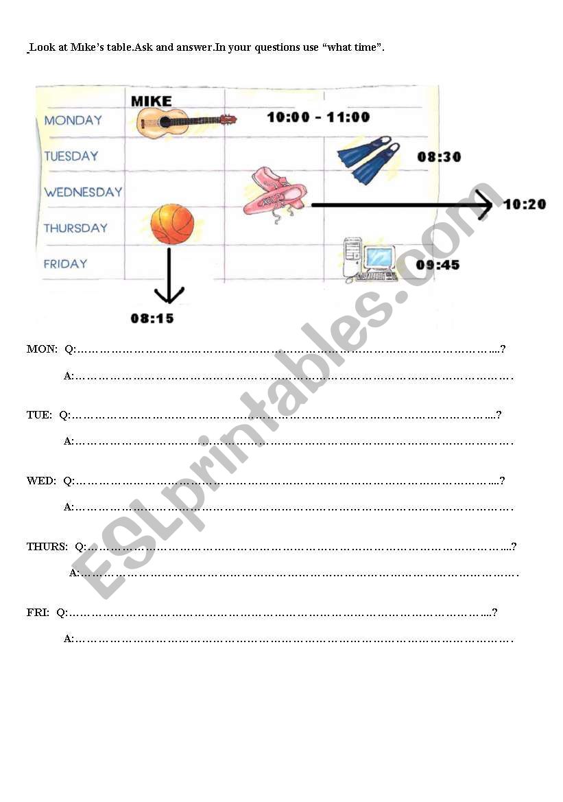 simple present tense    what time