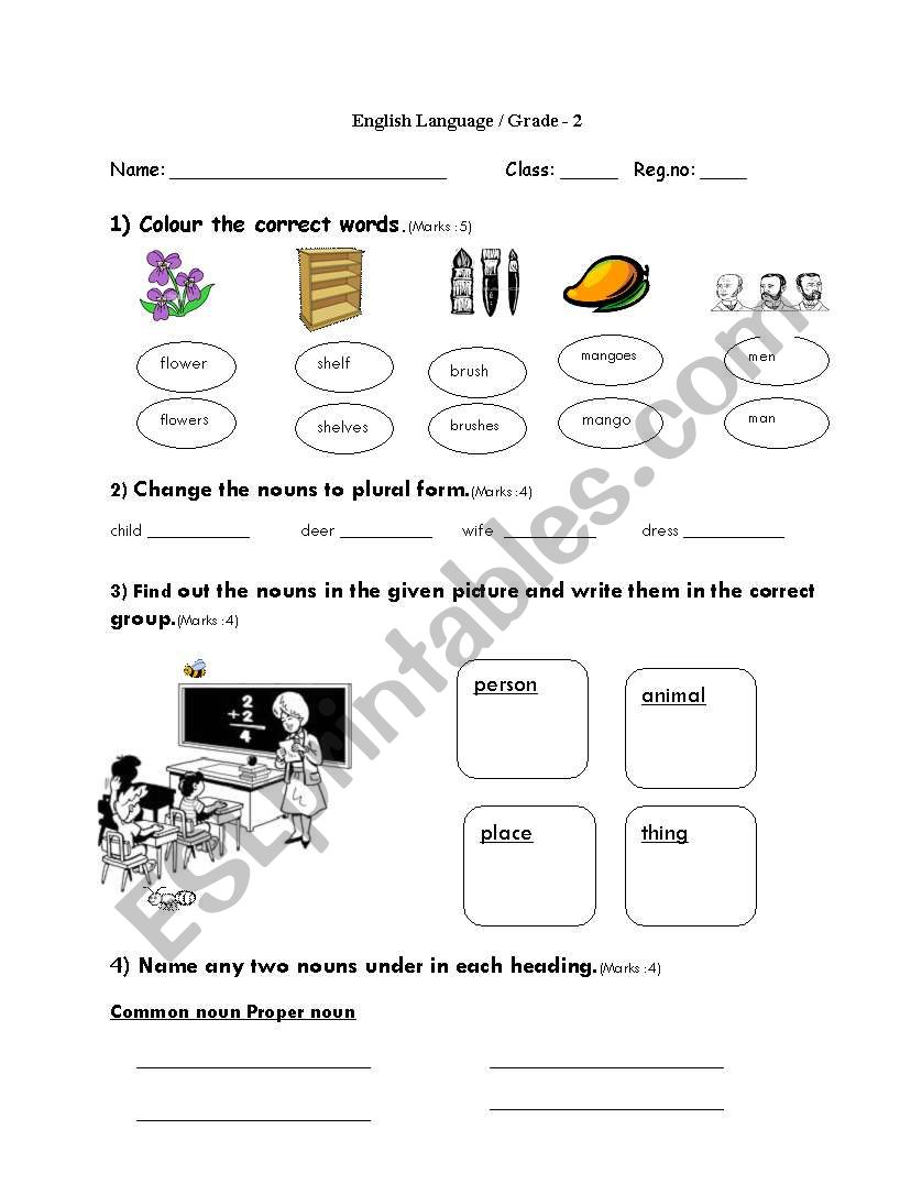 commom nouns and propper nouns