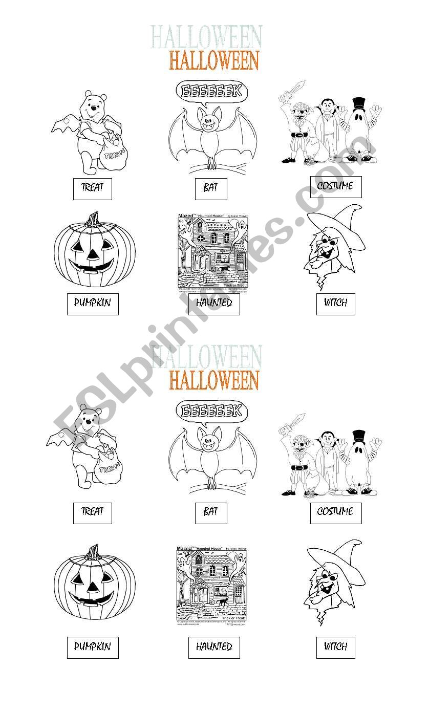 Halloween worksheet