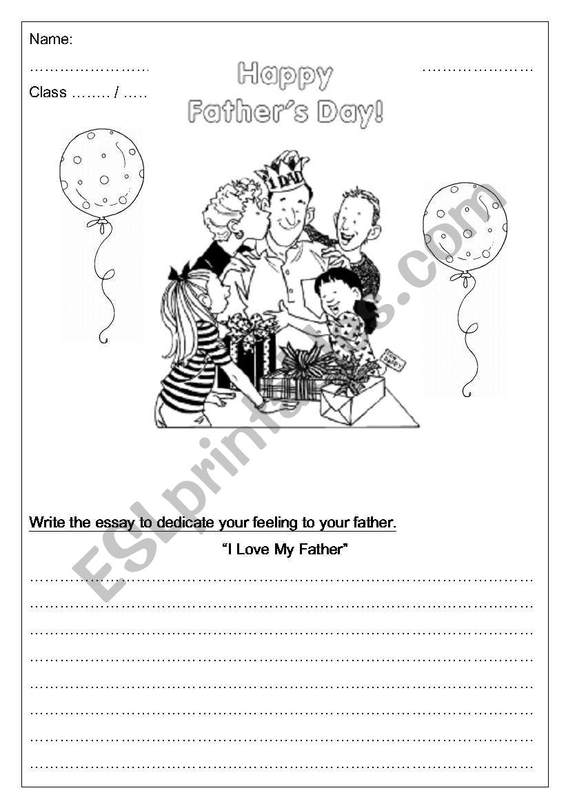 Fathers day worksheet worksheet