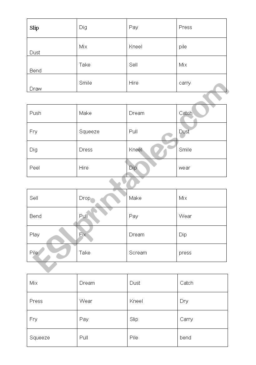 english-worksheets-verb-bingo