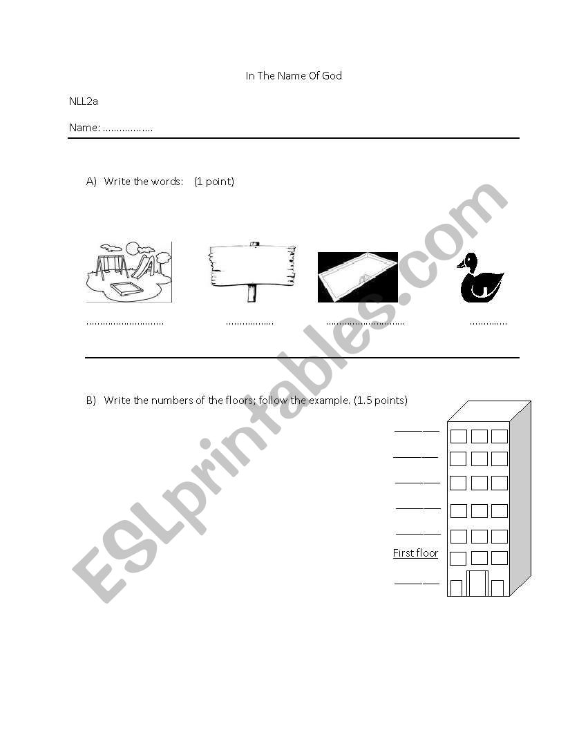 new lets learn 2, lessons 1 & 2, exam