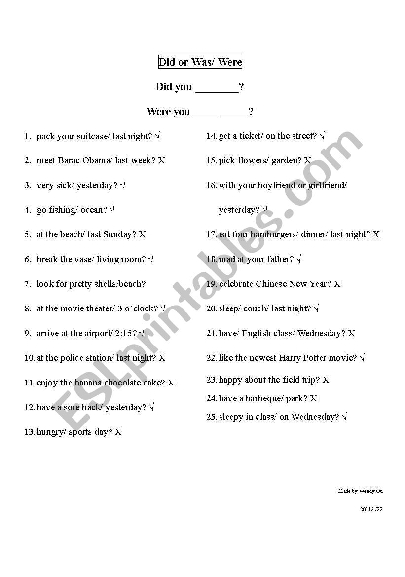 english-worksheets-simple-past-tense-did-or-was-were
