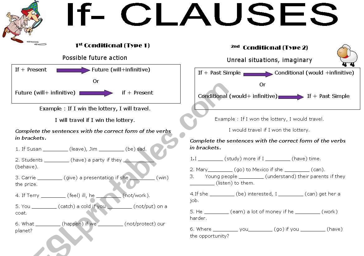 If clauses worksheet