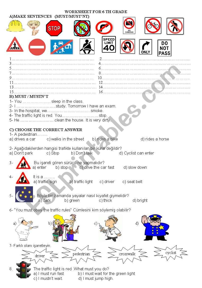 must - ESL worksheet by emineyuksel