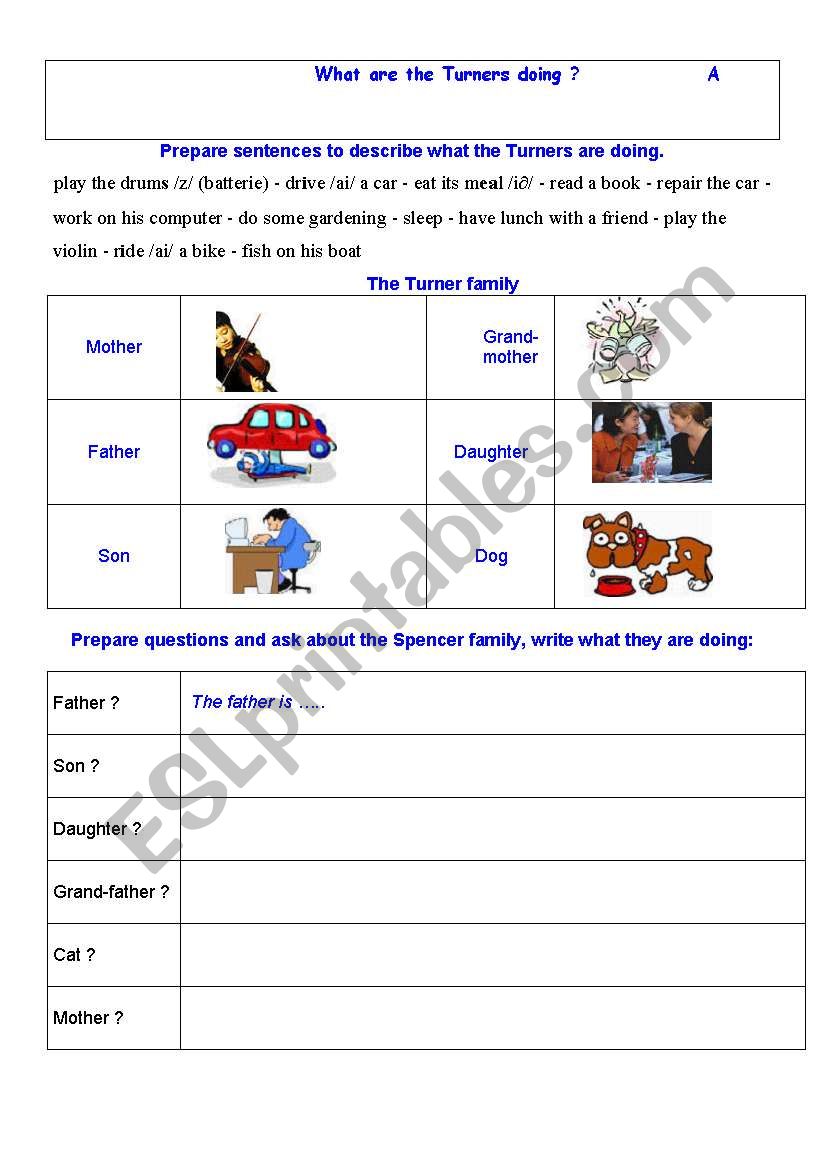 what are they doing? worksheet