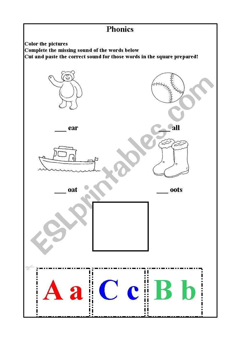 Phonics worksheet