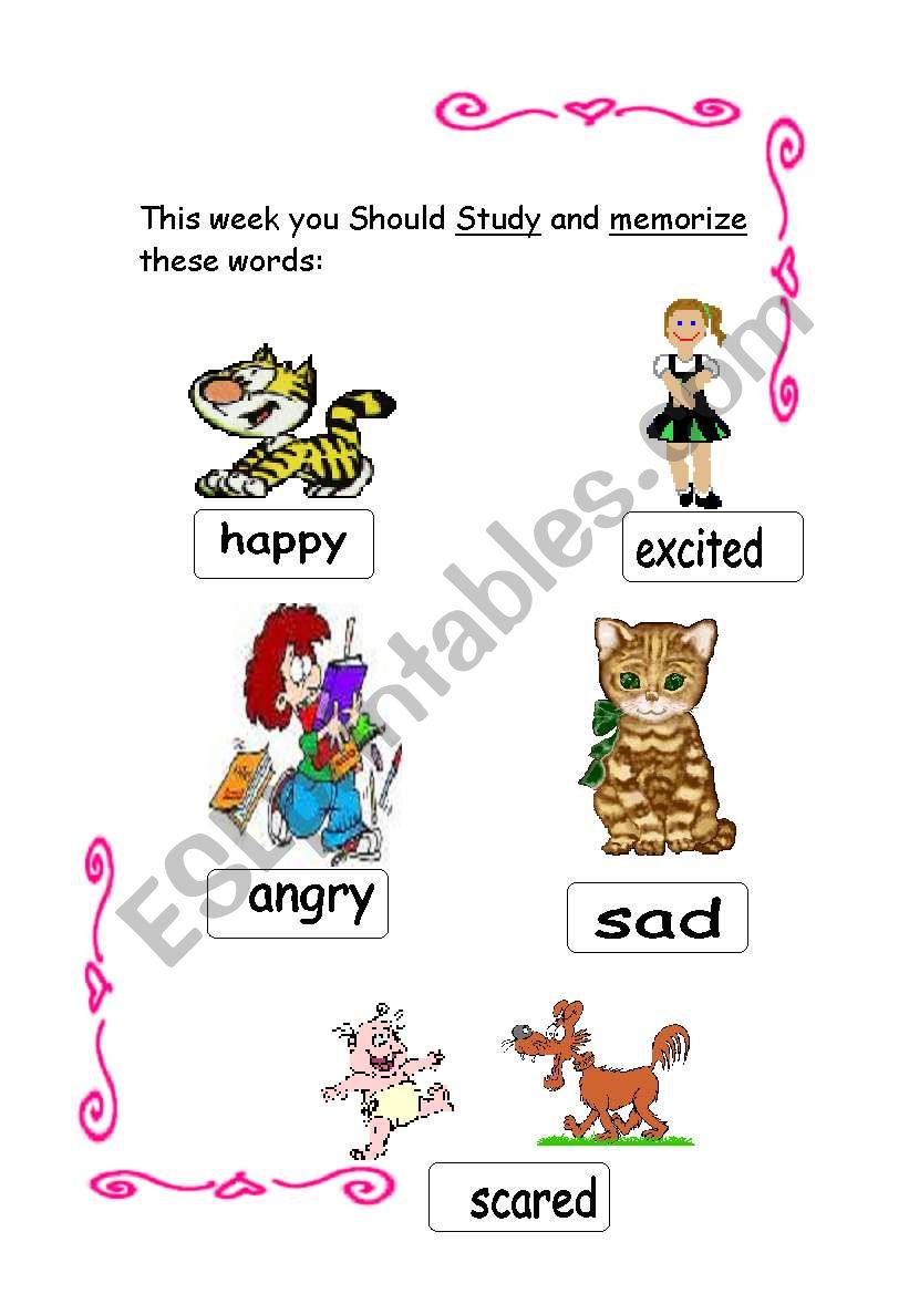 Adjectives Of Feelings ESL Worksheet By Naoom