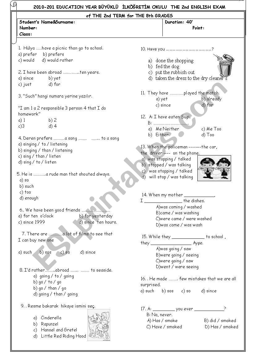 season worksheet