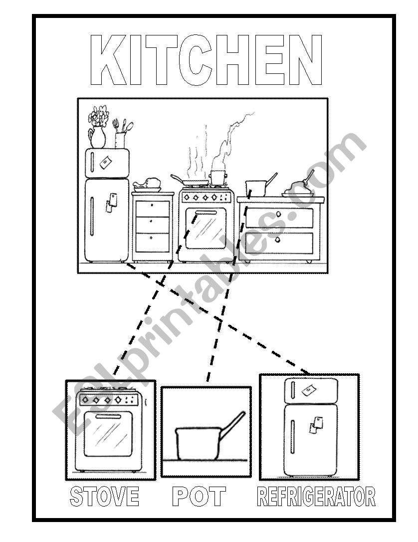 Kitchen Match worksheet
