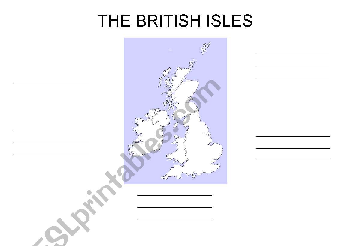 The British Isles worksheet