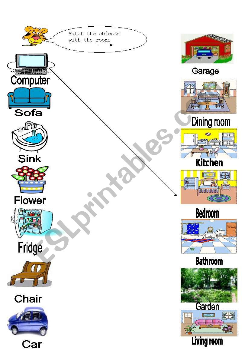 house obj. worksheet