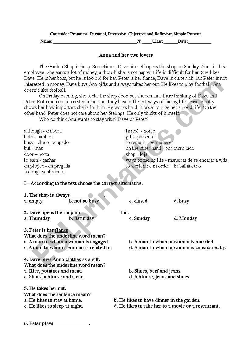 test  worksheet