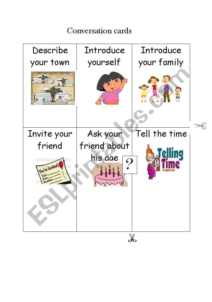 conversation cards worksheet