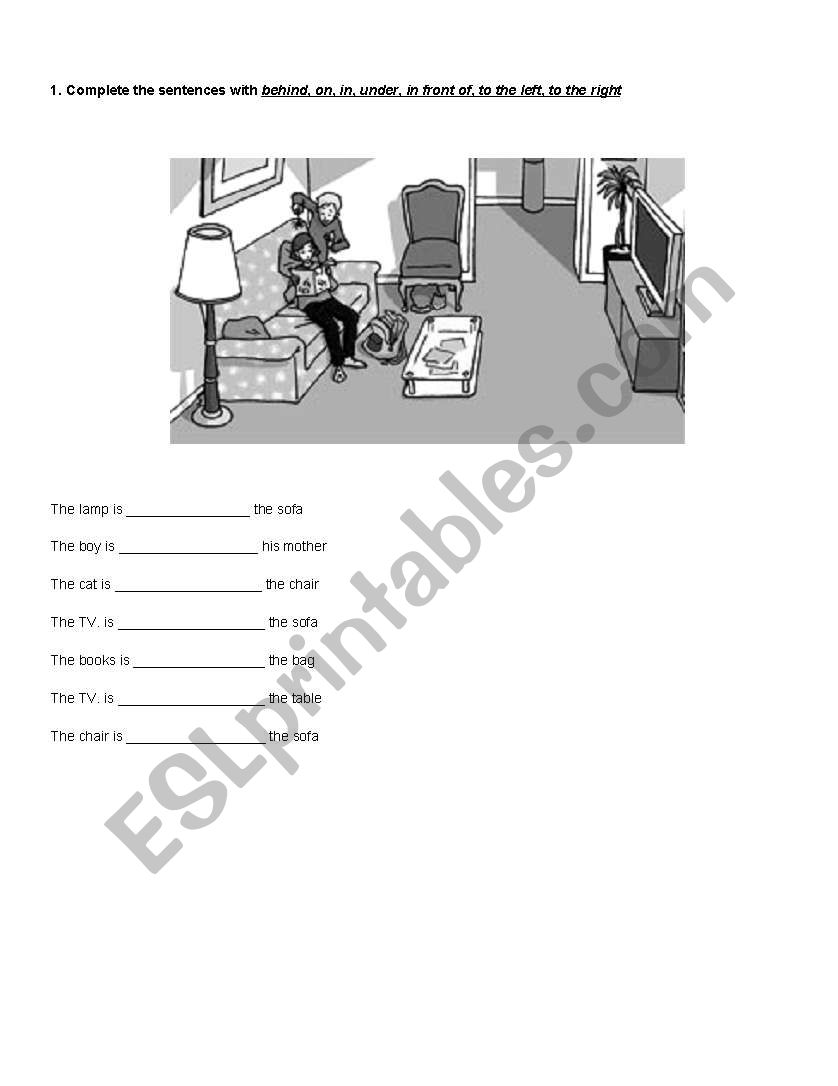 Prepositions worksheet