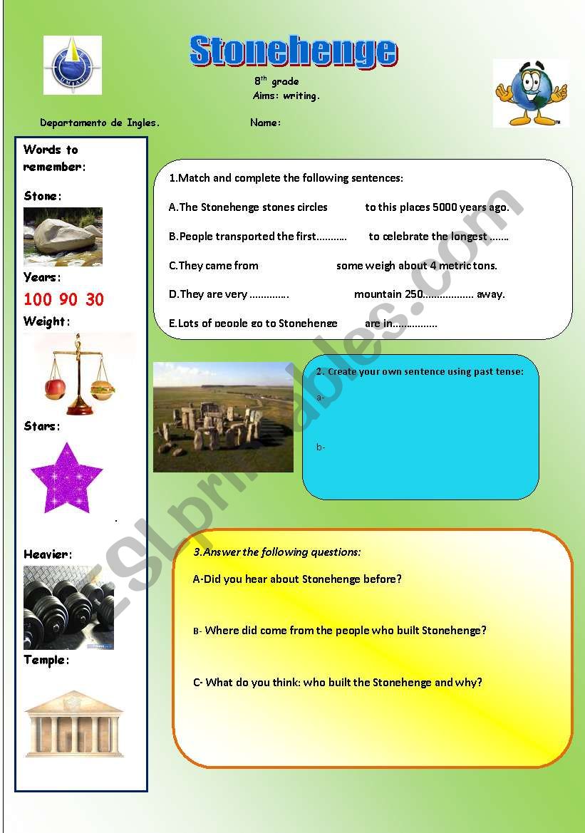 stonehenge handout worksheet