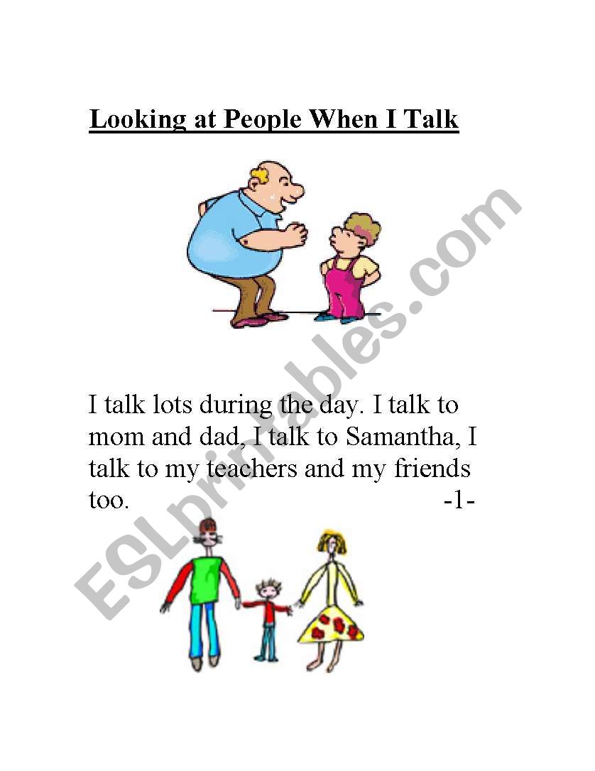 Social Story - Looking at People When I talk