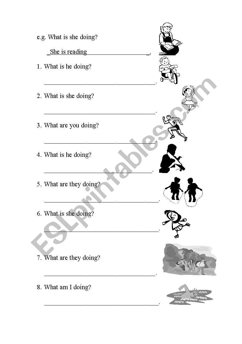 Present Continuous Tense(Activities)