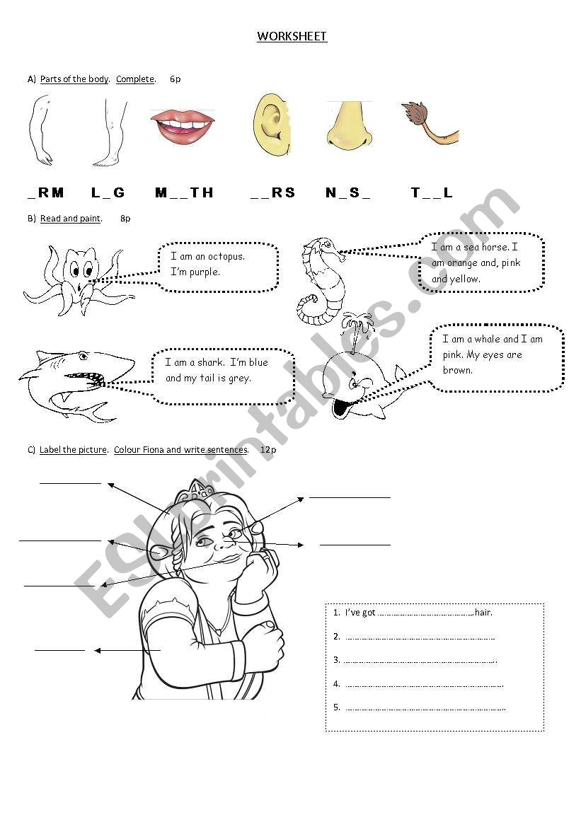 FACE worksheet