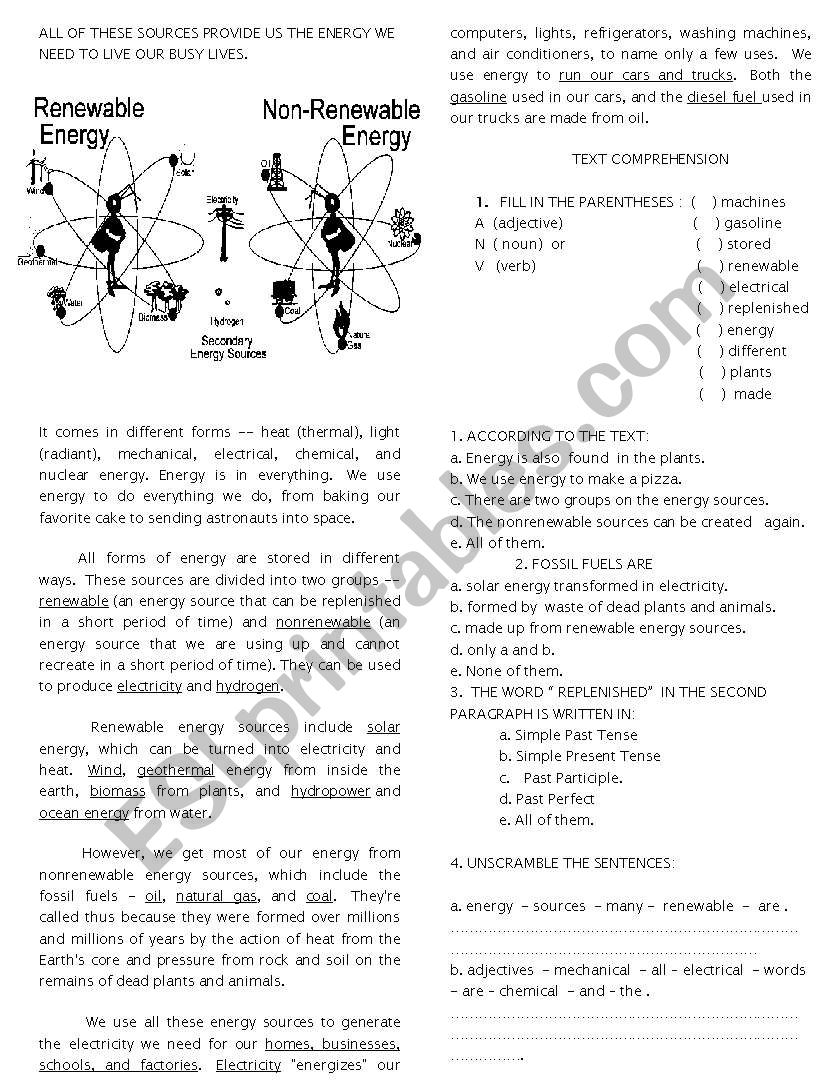 listening worksheet