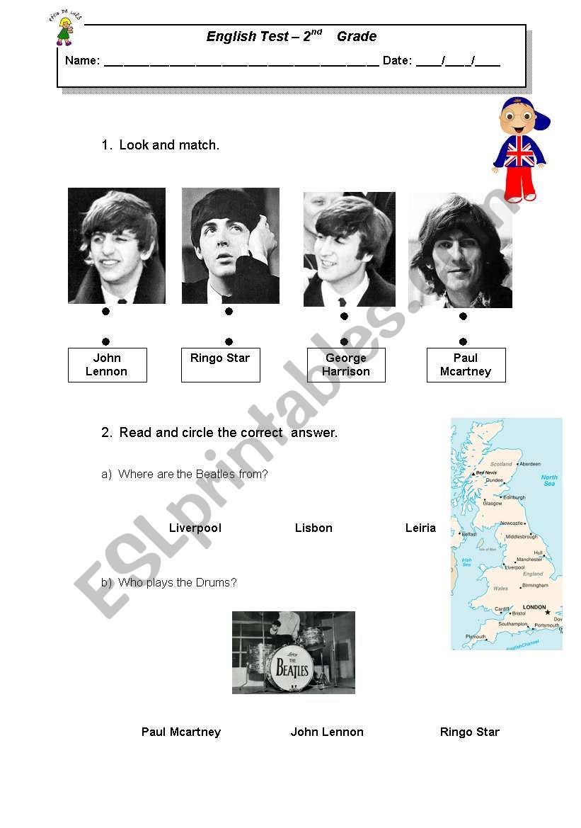 Beatles worksheet