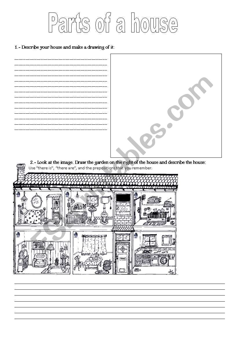 Parts of a house worksheet