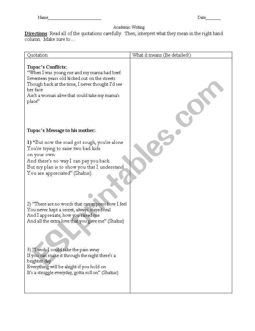 T Chart for the Critical Lens Essay