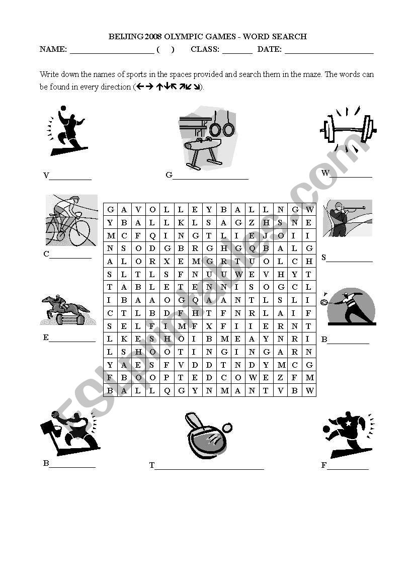 Olympic Games worksheet