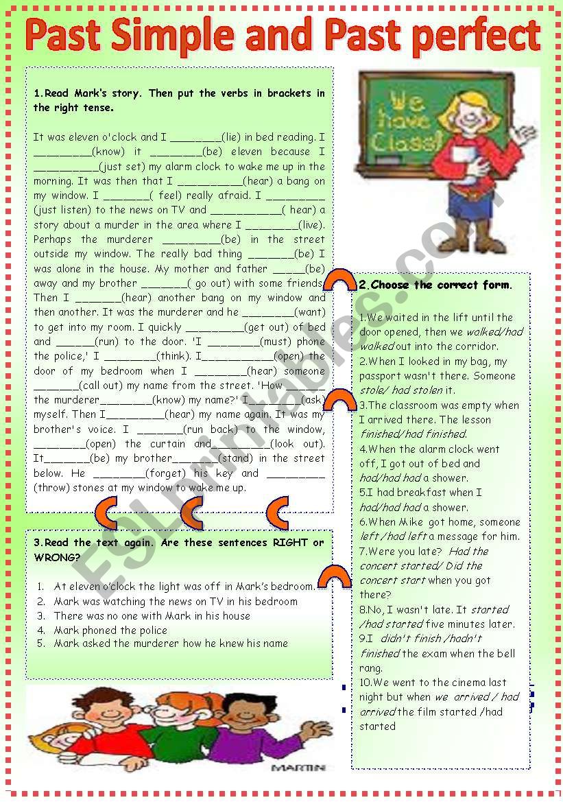 Past Simple And Past Perfect ESL Worksheet By Patties