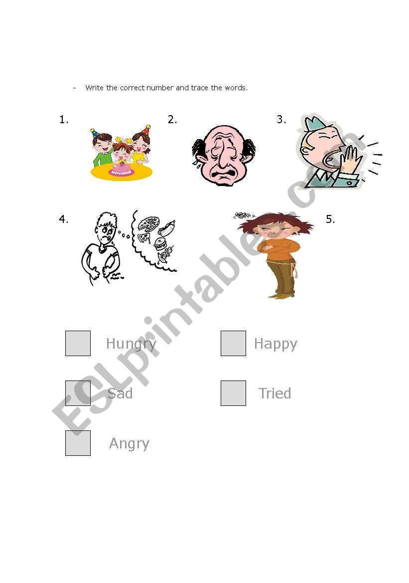 feelings worksheet