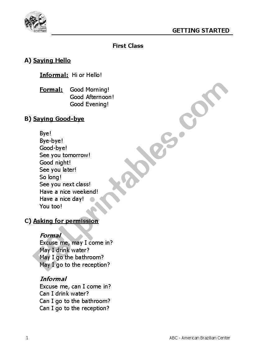 Schedule to basic students worksheet