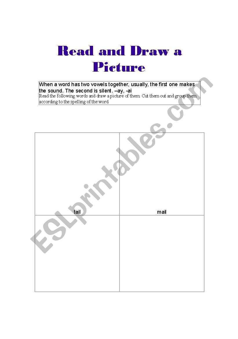 Draw-cut-read and sort word cards