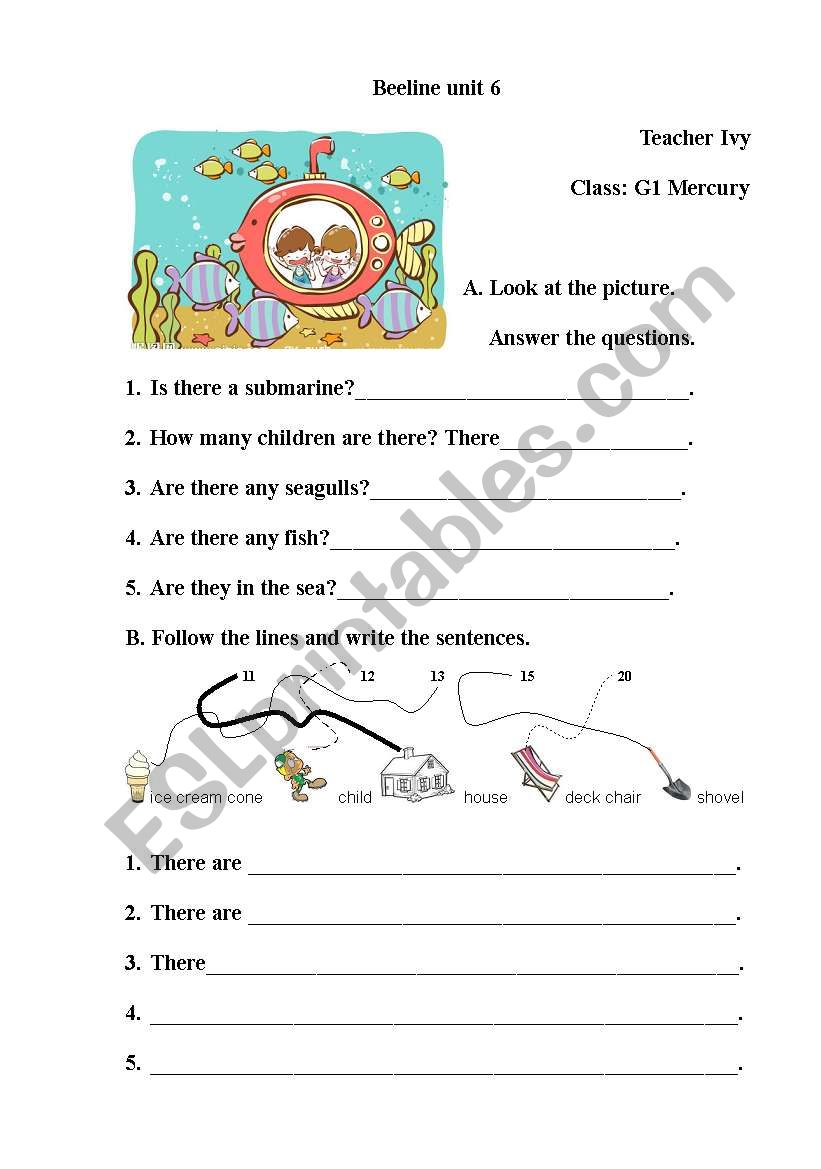 there sentences worksheet