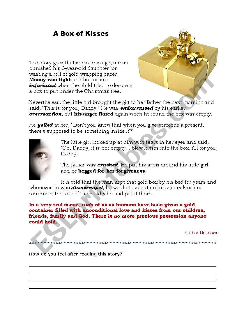 fathers day comprehension esl worksheet by dorothyg