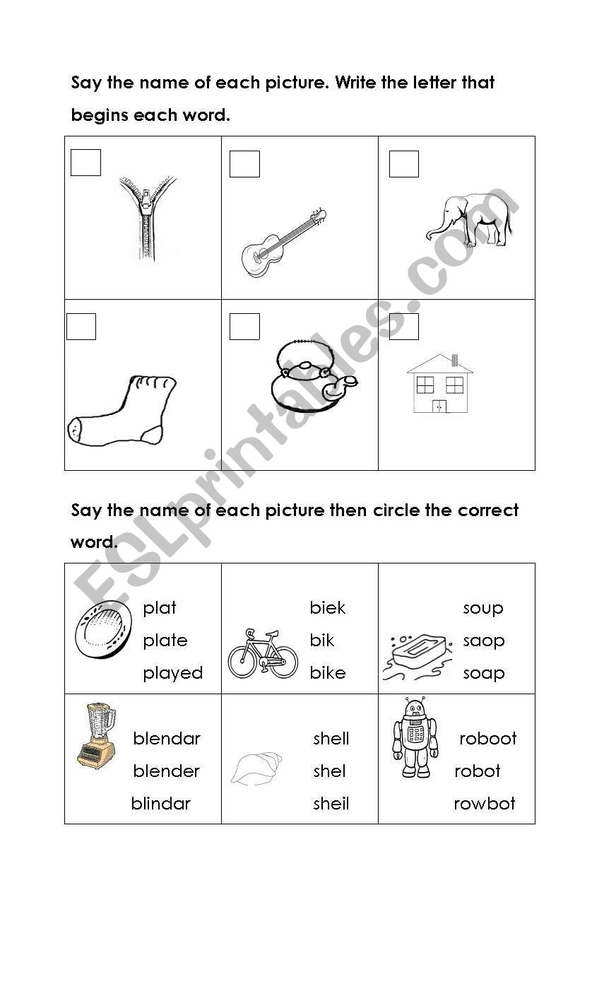 English worksheets: Spelling worksheet