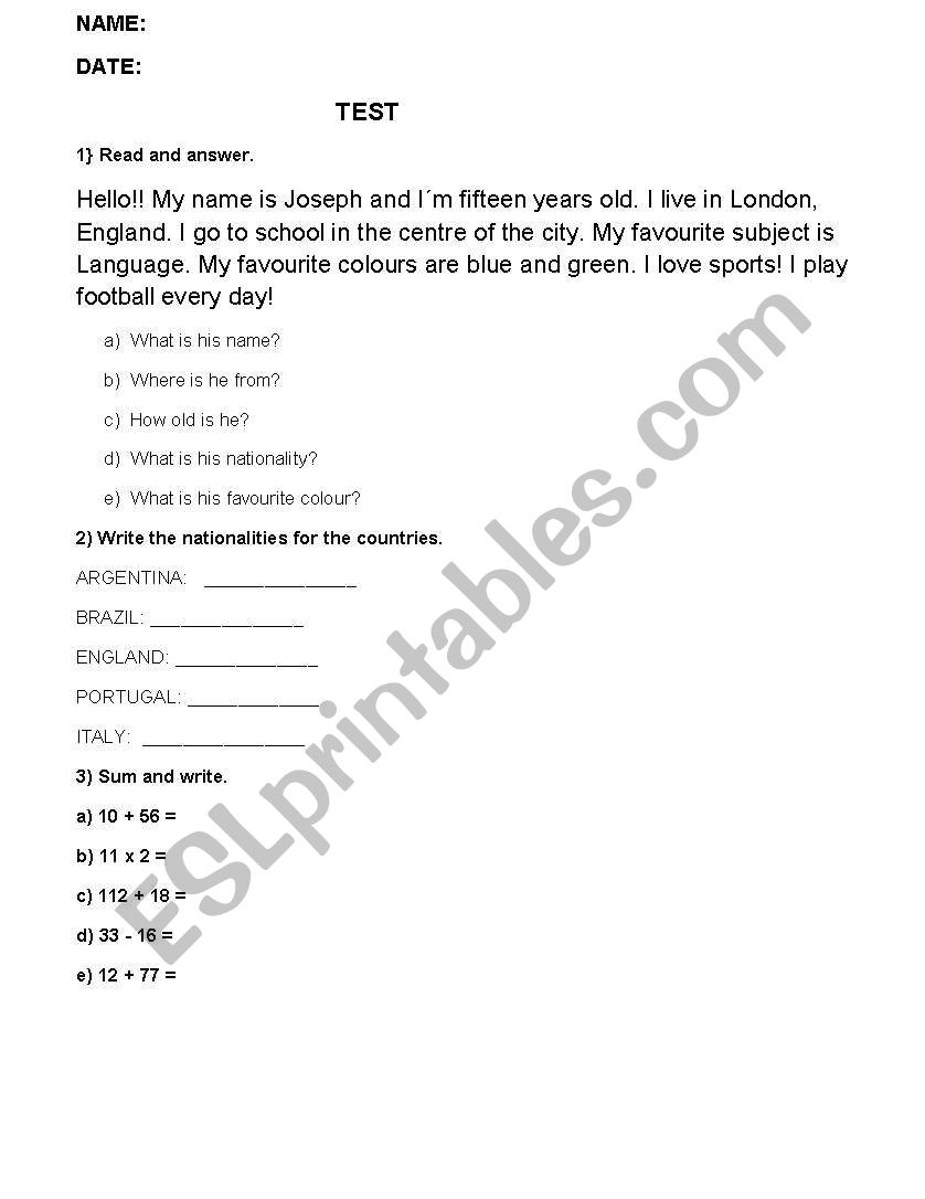 Present Simple worksheet