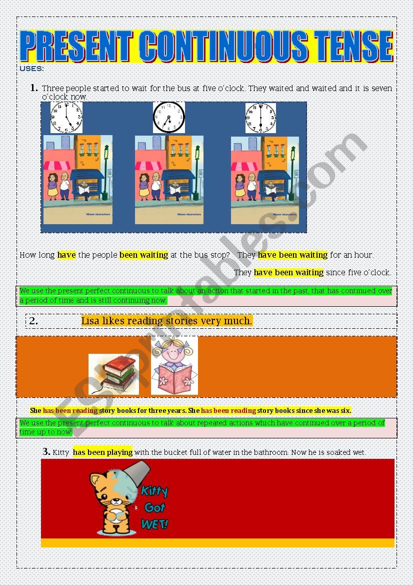 PRESENT PERFECT CONTINUOUS TENSE