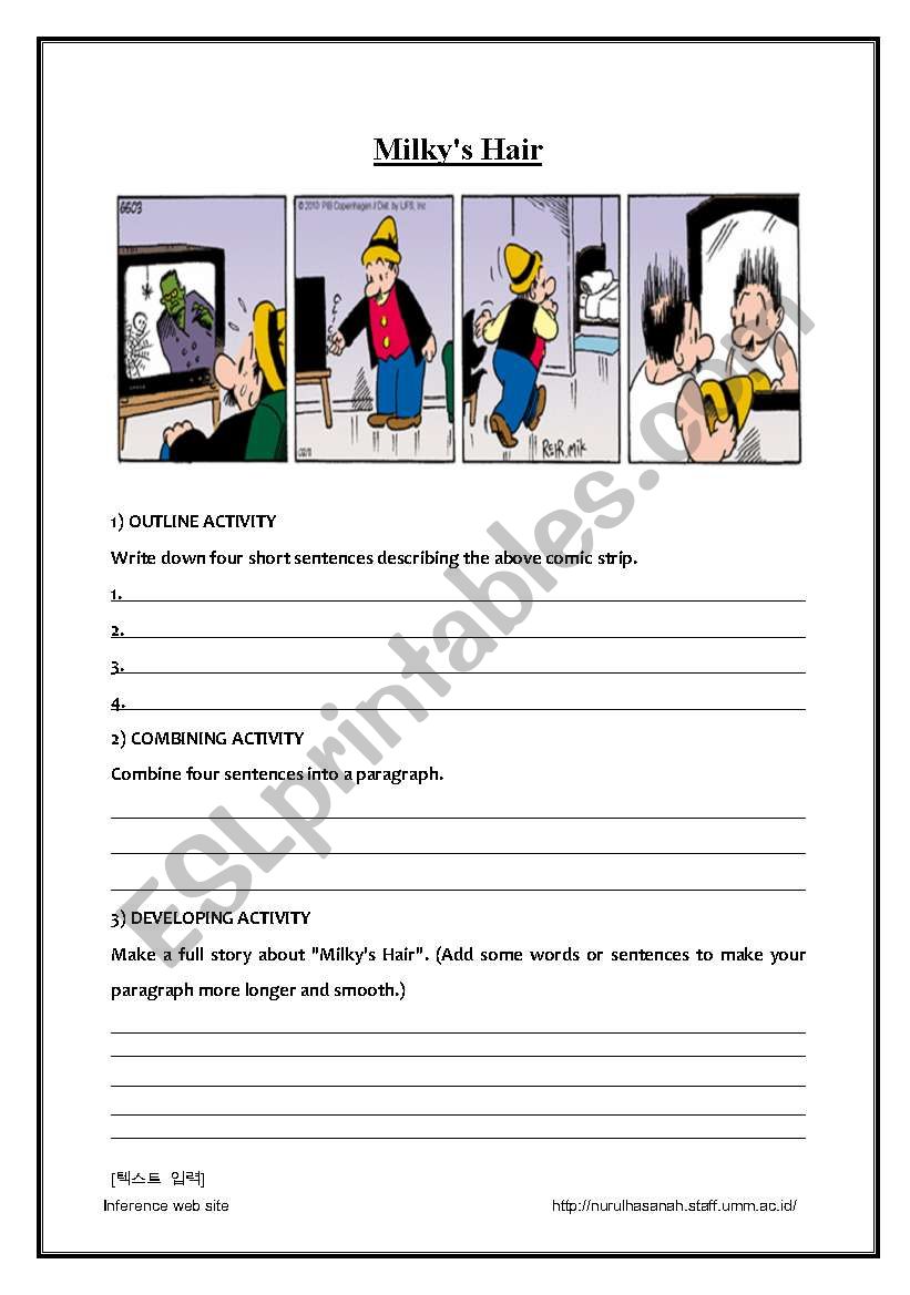 Story based Writing Activity ESL Worksheet By Hkh817