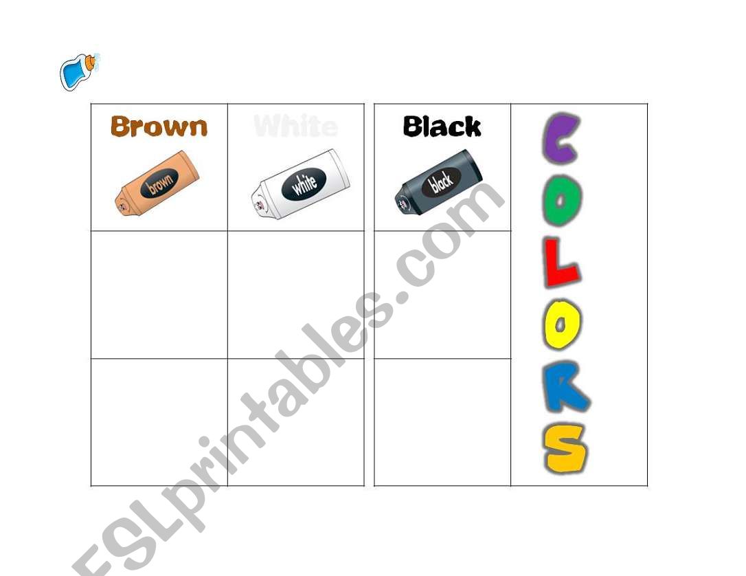 Colors (color,cut & paste) worksheet