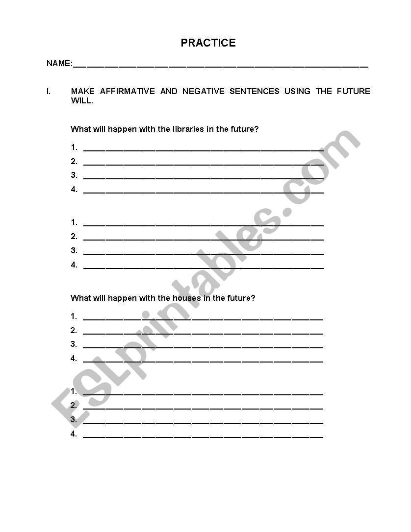 Practice worksheet