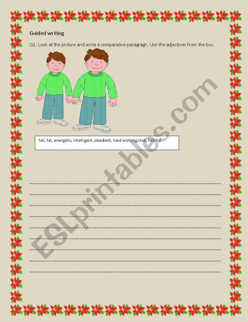 Guided writing worksheet