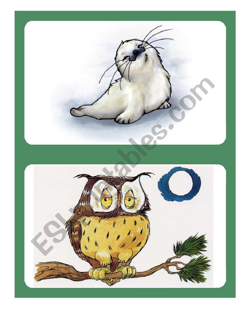 Flashcards - Animals 01/04 worksheet