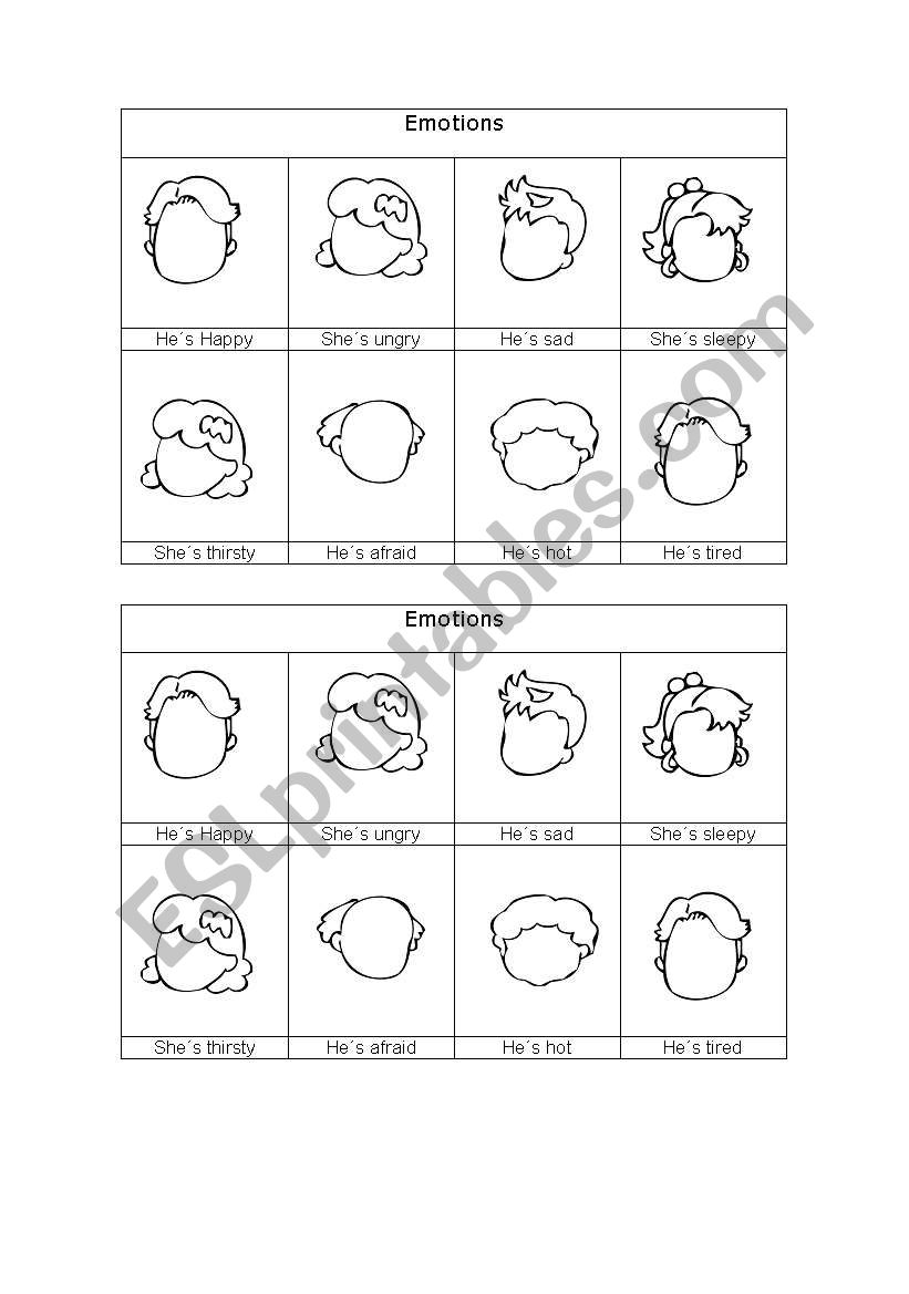 Feelings worksheet