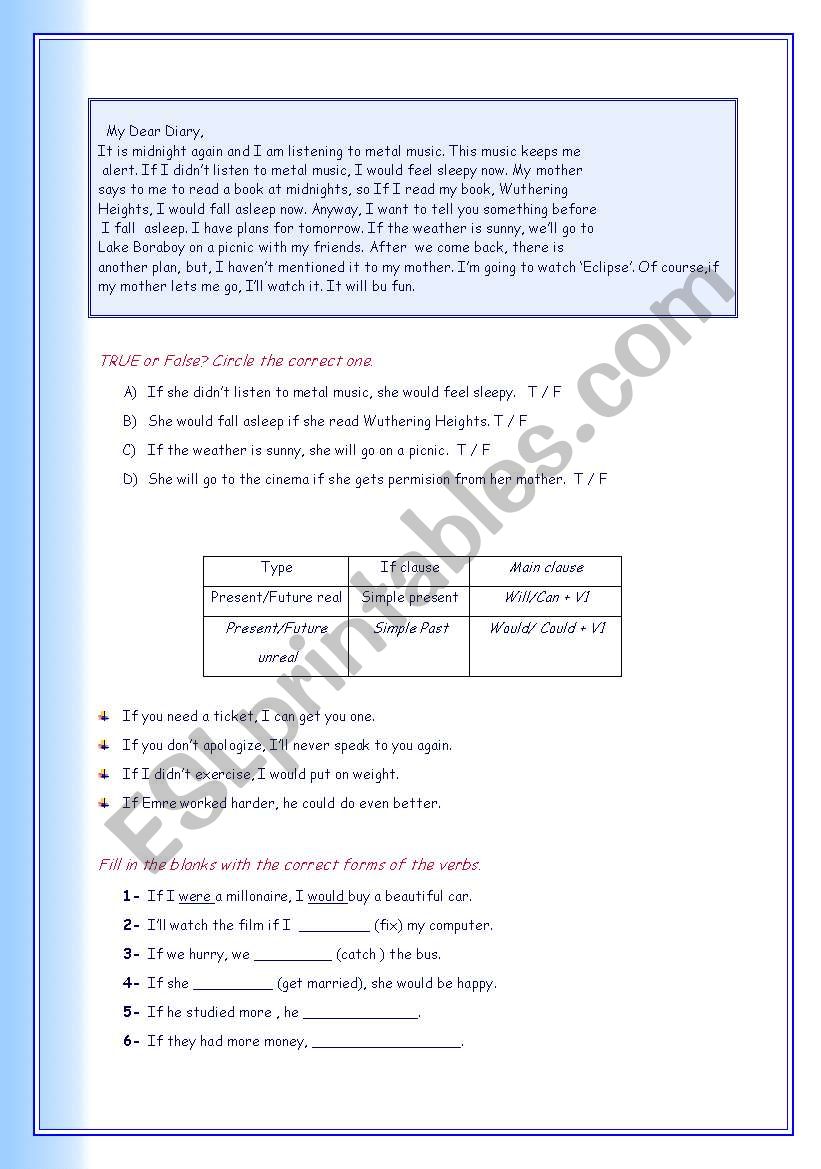 f clauses worksheet