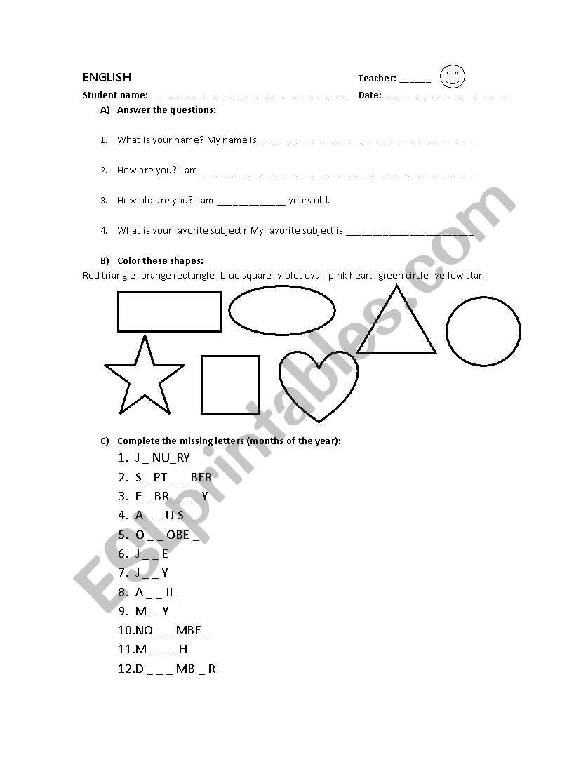 Test worksheet